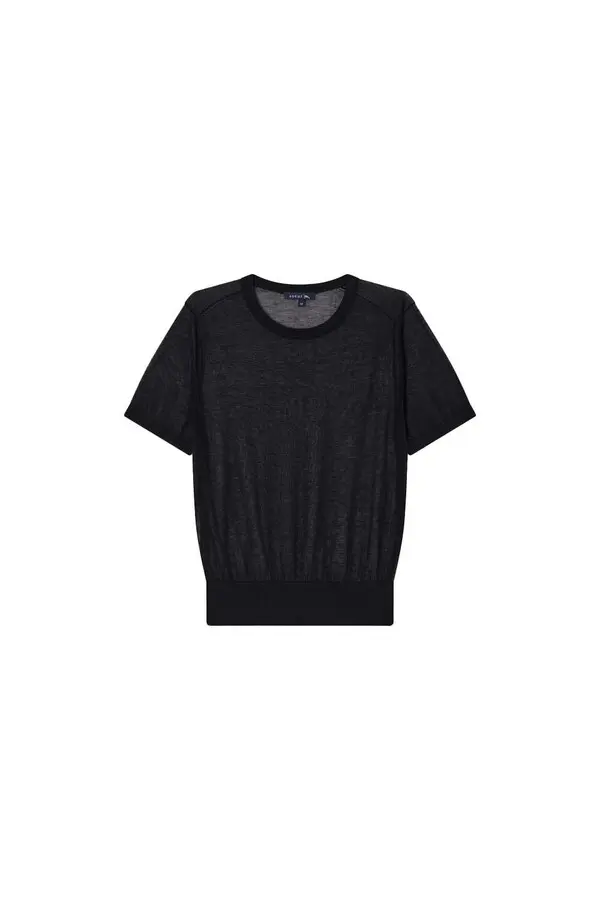 knitted short-sleeved jumper 
