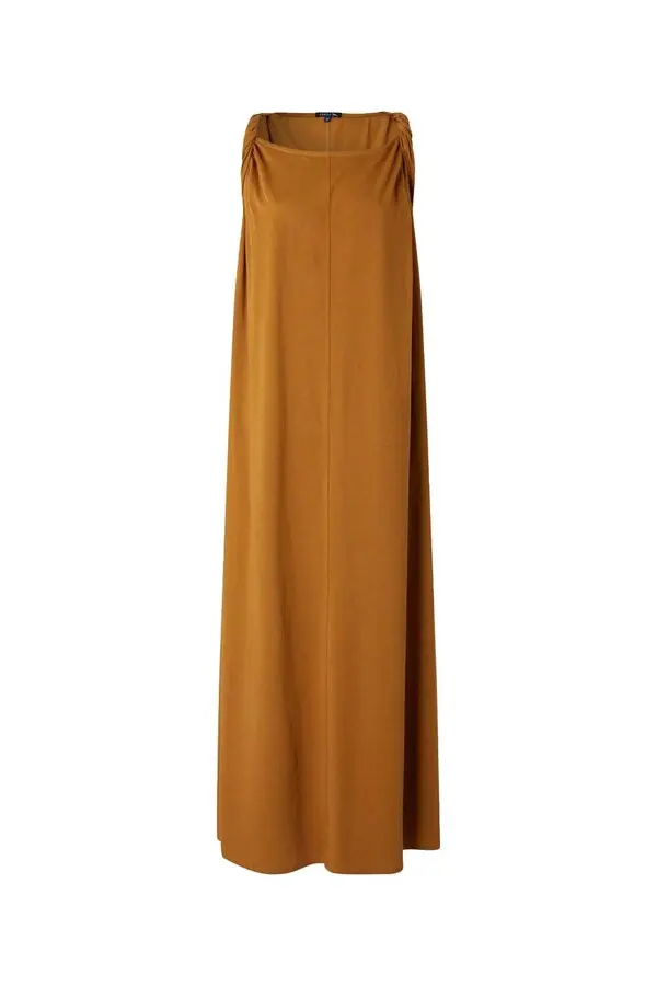 Sleeveless draped maxi dress