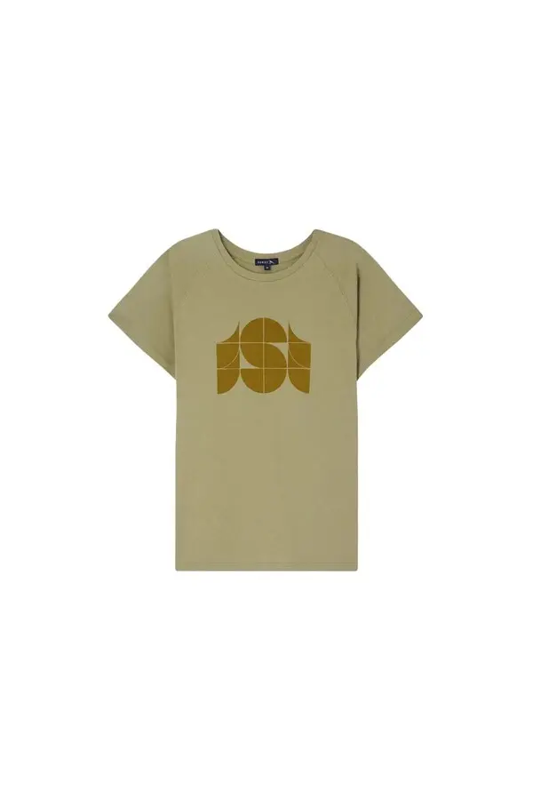 Straight cut Round collar T-shirt