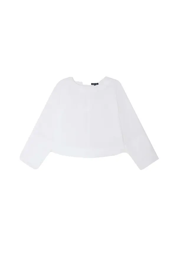 Relaxed straight cut short sleeves t-shirt