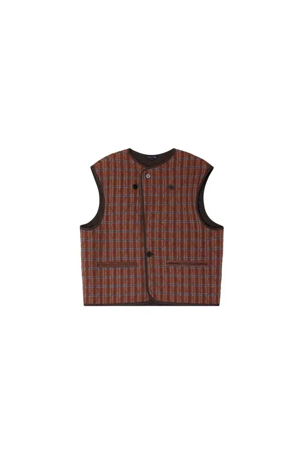 sleeveless cotton cardigan with  Contrast colour lining