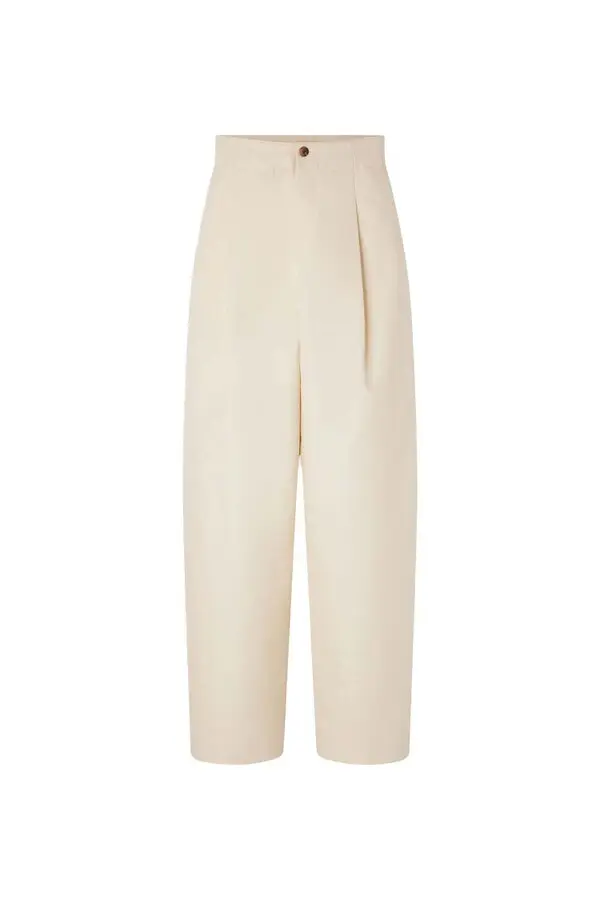 High rise wide leg trousers