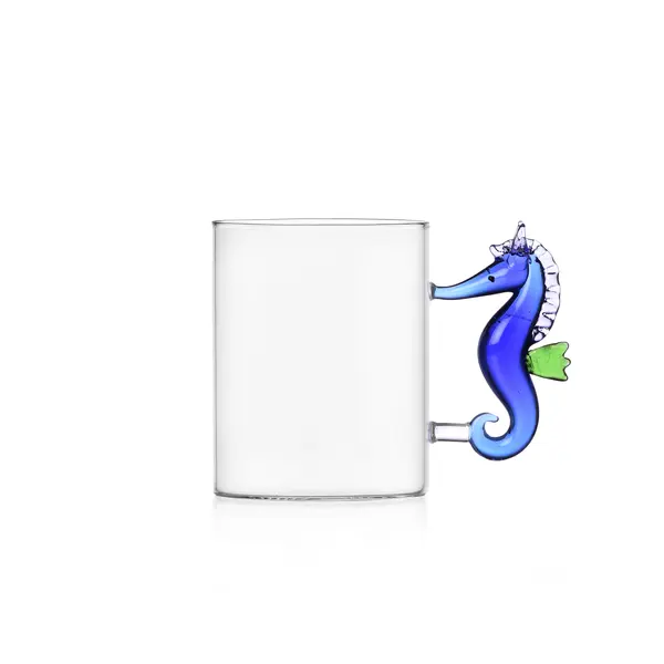 MARINE GARDEN mug seahorse w/ fin green