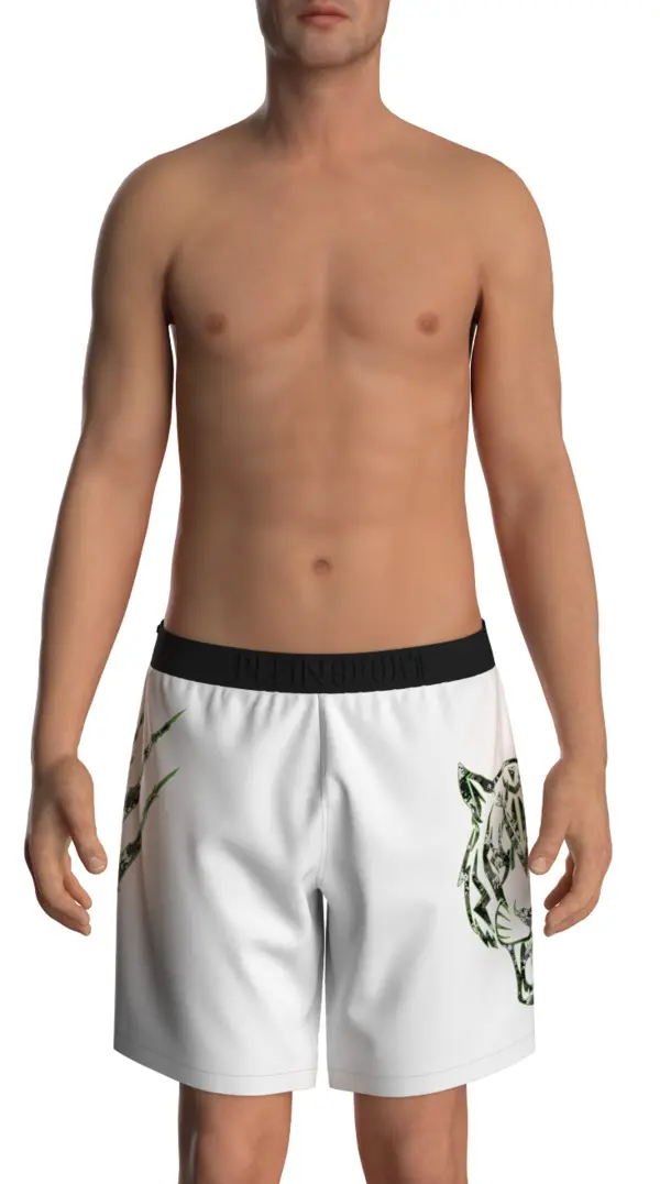 Regular Fit Swimshort with tiger print