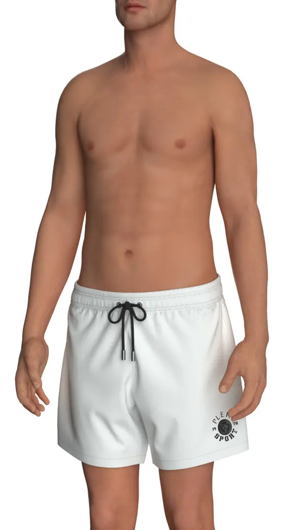 plain Regular Fit Swimshort WITH back print