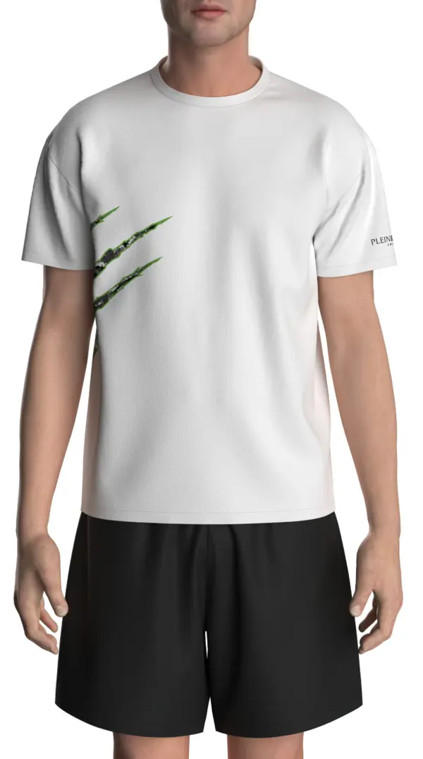 Short Sleeve T-shirt with tiger head print on back