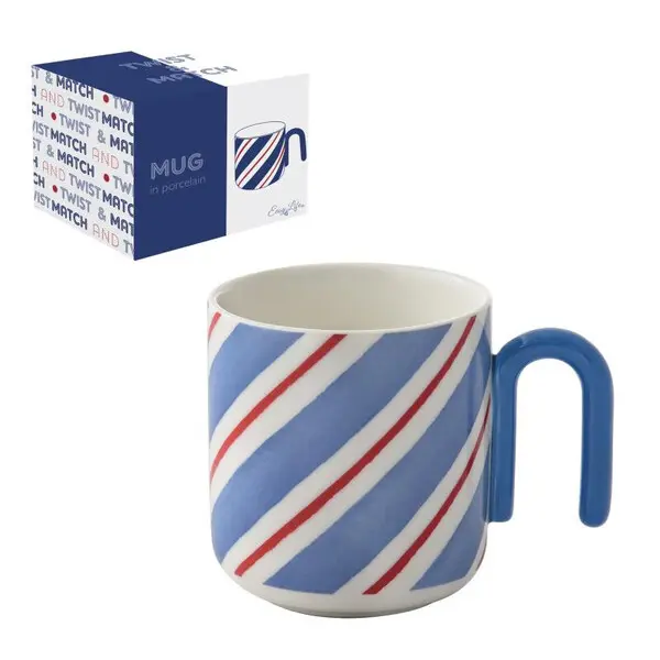 Porcelain mug 350 ml in c.b. TWIST & MATCH BLUE