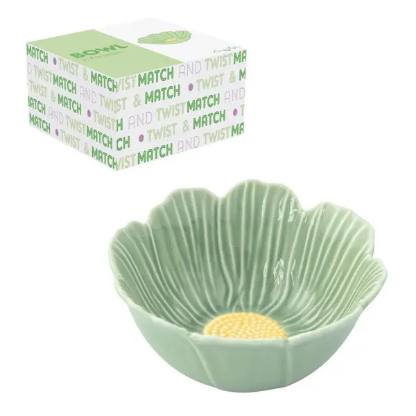 Porcelain bowl Ø 12 cm in c.b. TWIST & MATCH GREEN