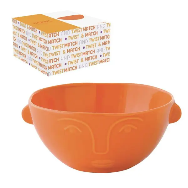 Porcelain bowl 18x16 cm in color box TWIST & MATCH ORANGE