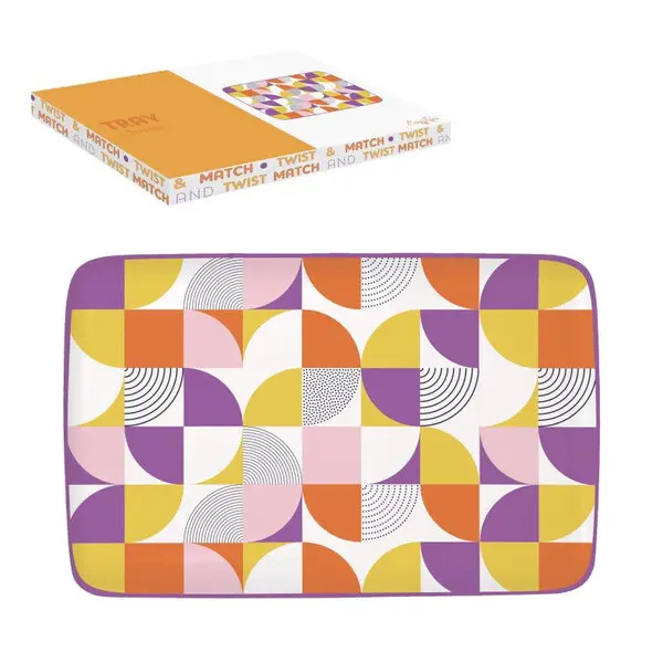 Porcelain tray 22x14 cm in color box TWIST & MATCH ORANGE