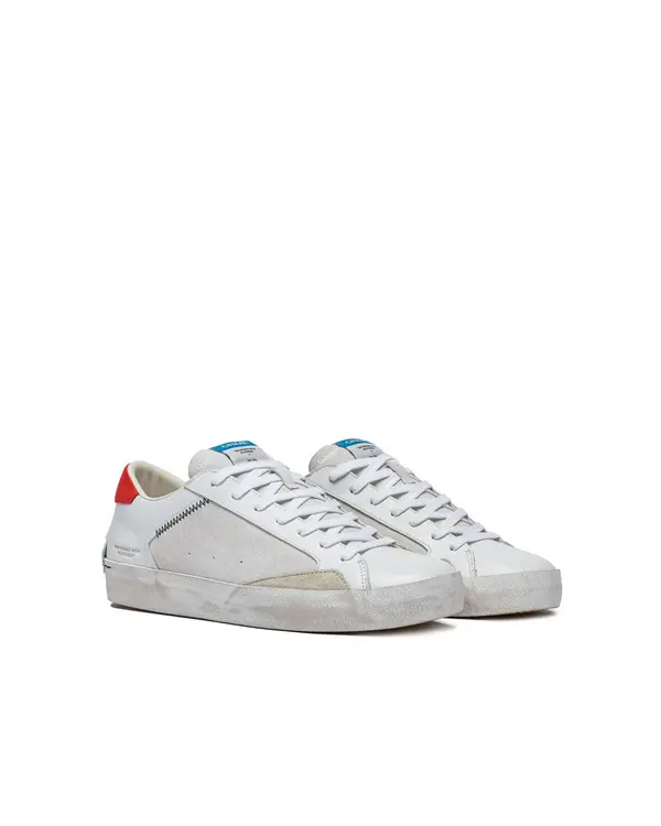  Distressed Arctic Blue-Red Sneakers