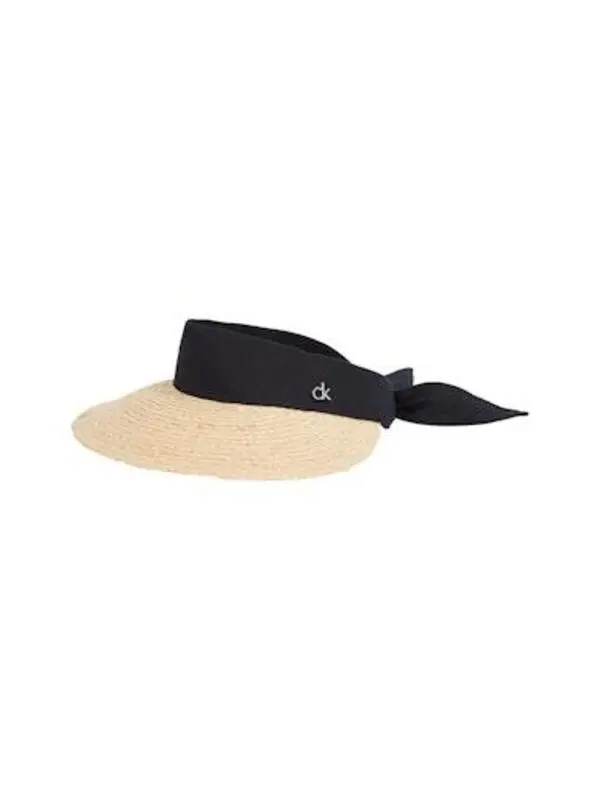 Linen Head Band Straw Visor