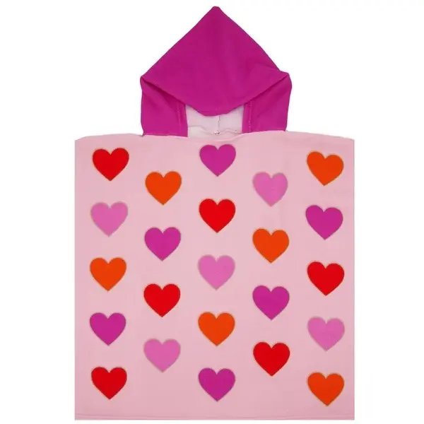 Hearts Microfiber Poncho