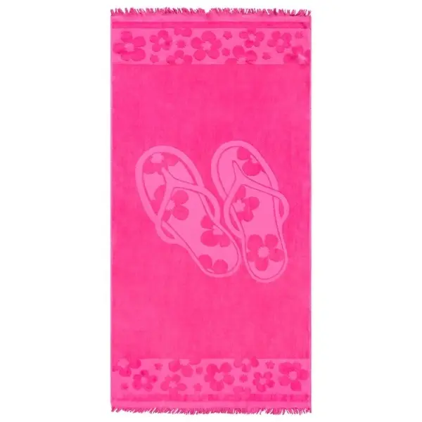 Slippers Print Microfiber Beach Towel