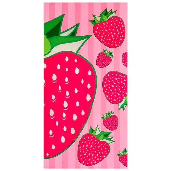 Strawberries Microfiber Beach Towel