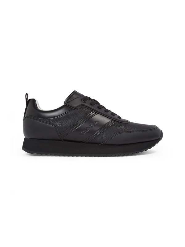 Lace Up Logo Leather Low Sneakers