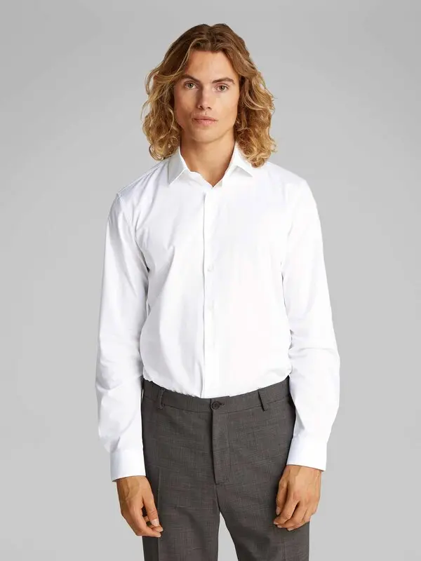 Regular Fit Stretch Cotton Poplin Shirt