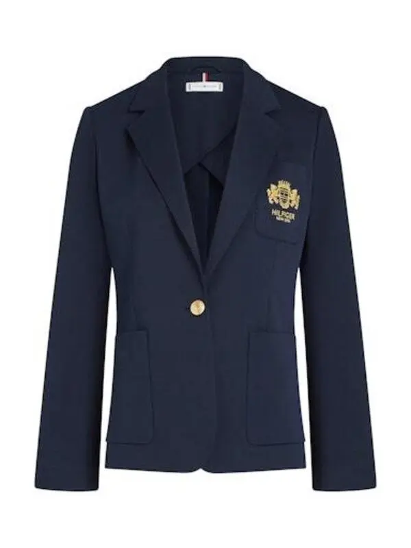 Knit Pique Slim Single Breasted Blazer