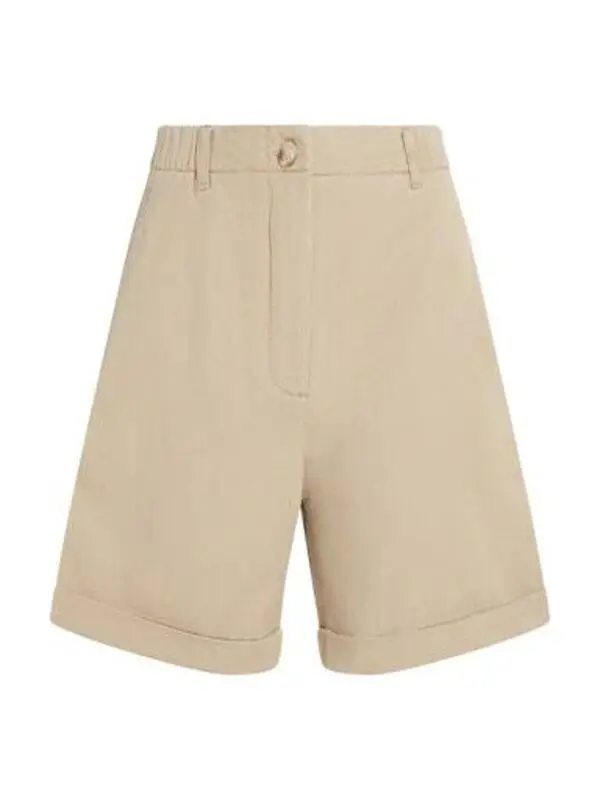 Cotton Blend Chino Shorts