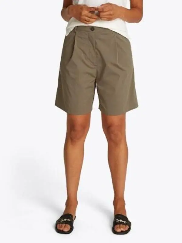 Cotton Pleated Shorts