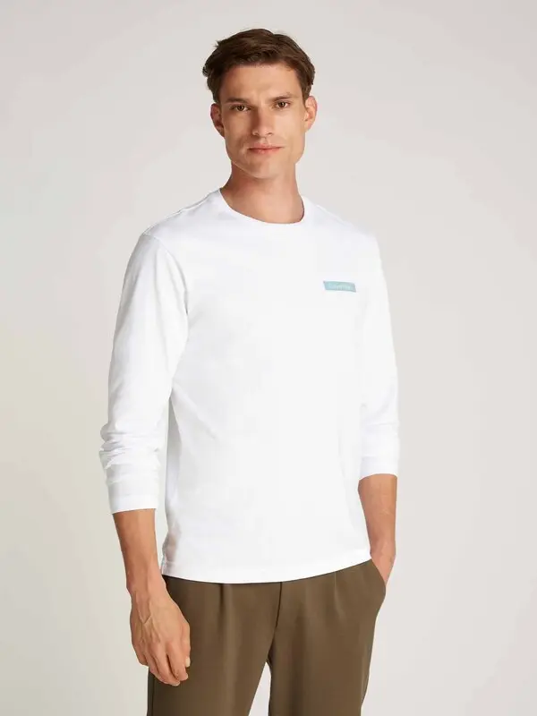 Regular Fit Cotton Colourblock Long Sleeve T-Shirt