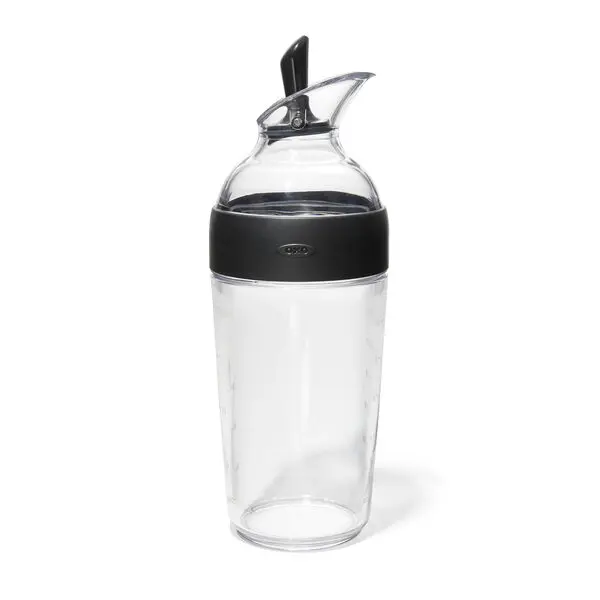 SALAD DRESSING SHAKER BLACK