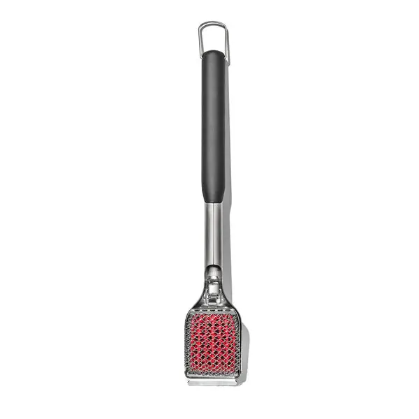 COILED GRILL BRUSH WITH REPLACEABLE HEAD
