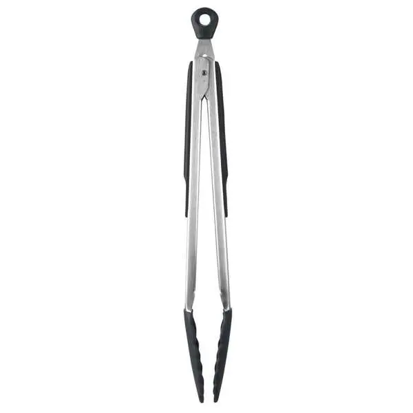 12" LOCKING TONGS WITH SILICONE HEADS