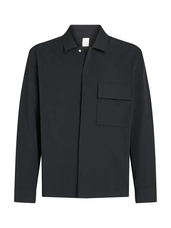 Boxy Stretch Nylon Overshirt