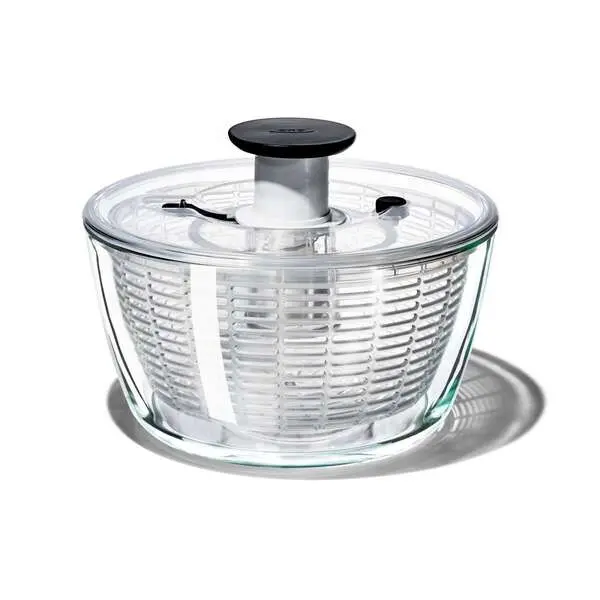 GLASS SALAD SPINNER