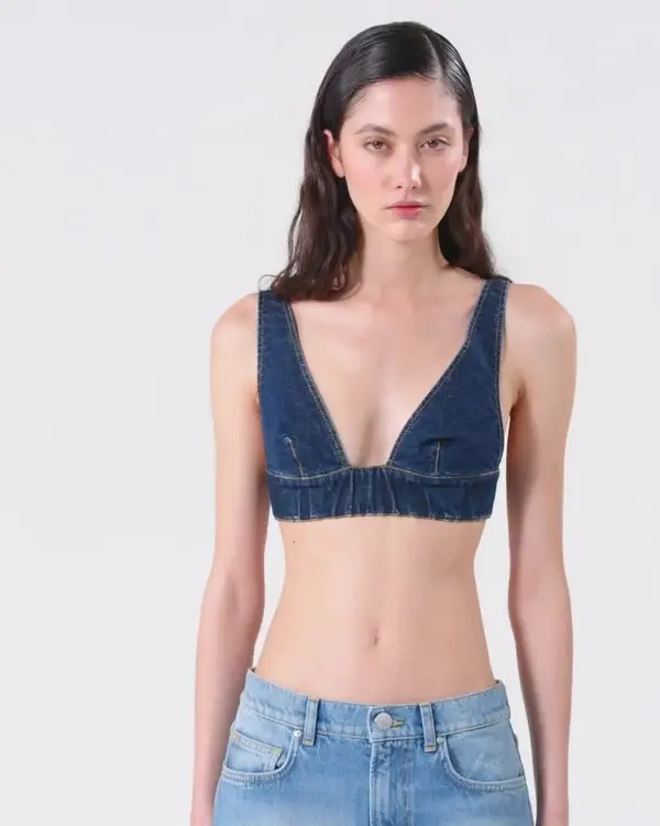 Denim Bralette Top