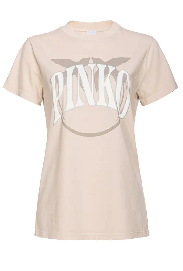 
T-shirt with PINKO logo and birds