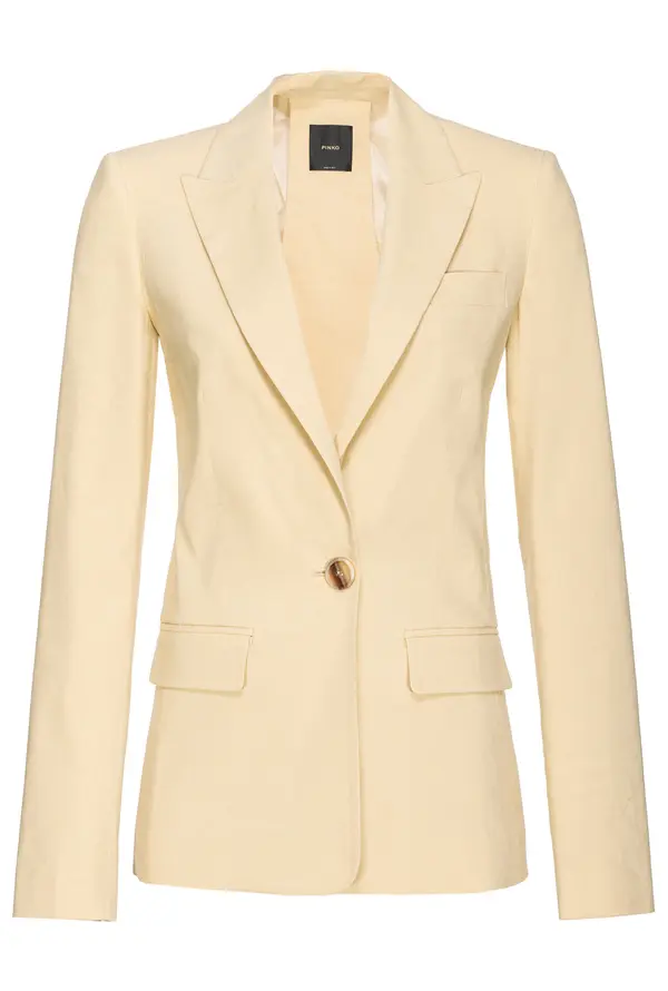 
Linen blazer with back openings