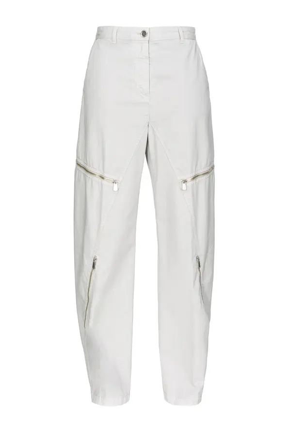
Wide-leg cotton trousers with zip