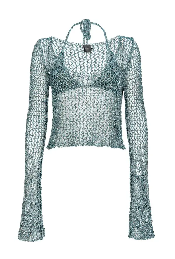 
Long Skeeves Mesh sweater with bikini