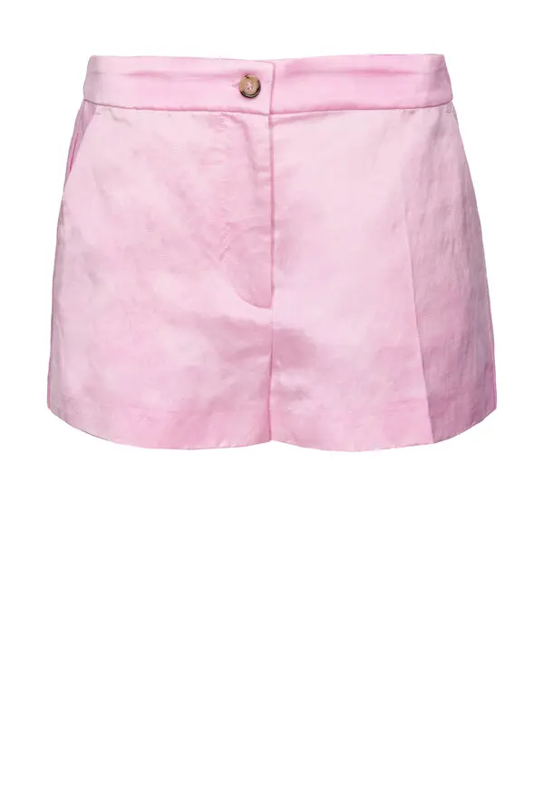 Linen-blend shorts