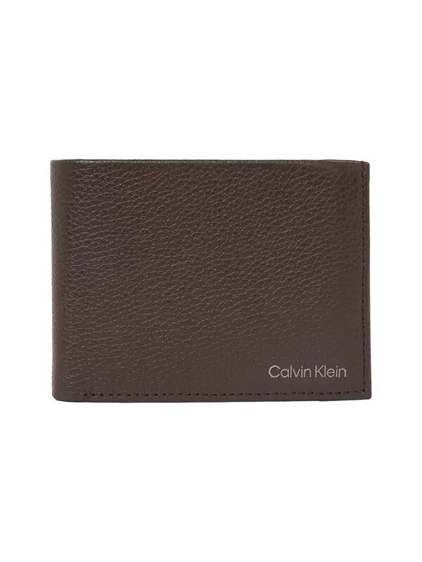 Leather Trifold Wallet With Coin Pocket