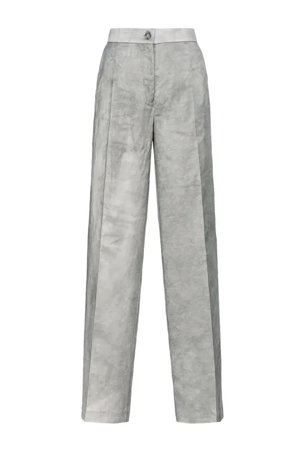 wide-leg satin trousers