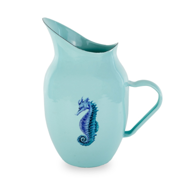 Enamelled tin carafe - Capacity 2.6L - light blue.