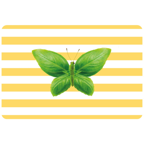 Double-sided PVC placemat. Butterfly decoration.