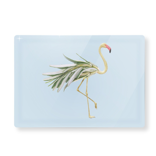 Glass cutting board 20x30cm. Rosemary decoration.