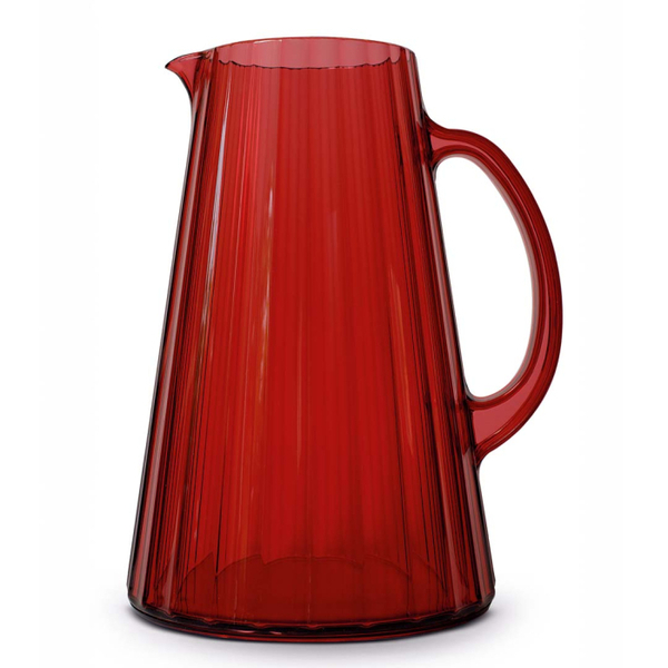 Acrylic jug. Capacity 2.5 L. Red color.