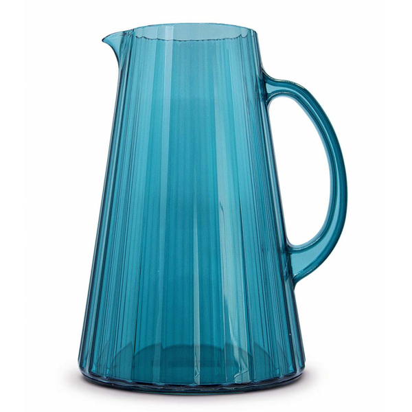 Acrylic jug. Capacity 2.5 L. Turquoise color.