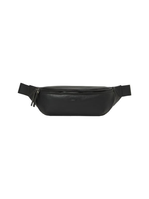 Leather Waist Bag with Zip Closure