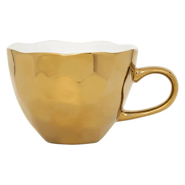  Good Morning Cup withSaucer - Cappuccino/Tea gold