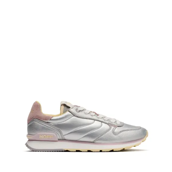 Tiryns Metallic Leather and Suede Trainers
