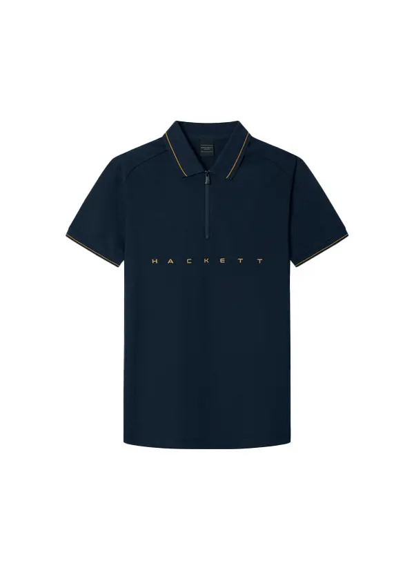 Slim Fit Short Sleeve Quarter Zip Polo