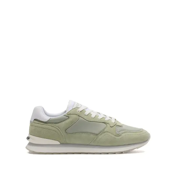 Medellin Sage Green Suede and Textile Sneakers