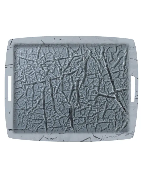 ACRYLIC TRAY  54*43cm Int. Handles   PEARL BLACK