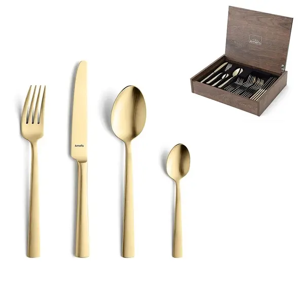 Set of 24 - VENTURA Cutlery Set PVD gold